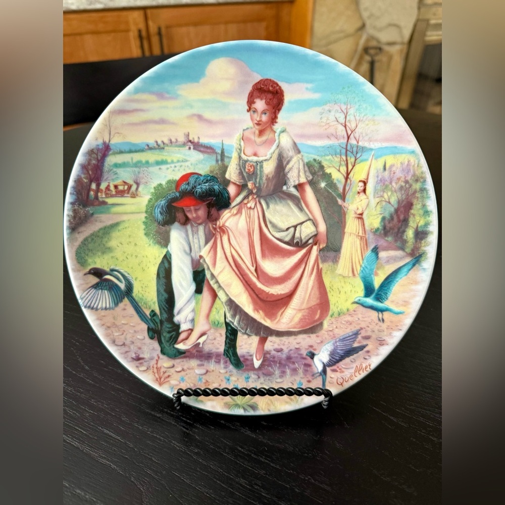 Collector's Plate of Limoges-Turgot, France "Centrillon" by Andre Quellier 1983